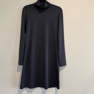 Title Nine Mock Neck Long Sleeve Dress Minimalist Travel Stretch Comfy M